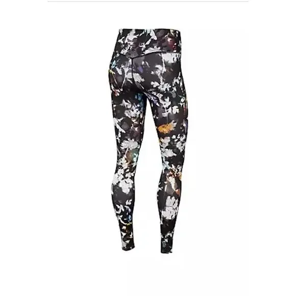 Nike One Women Leggings Large Floral Print Training Tight Dri-FIT NWT sz.XS - Picture 3 of 4